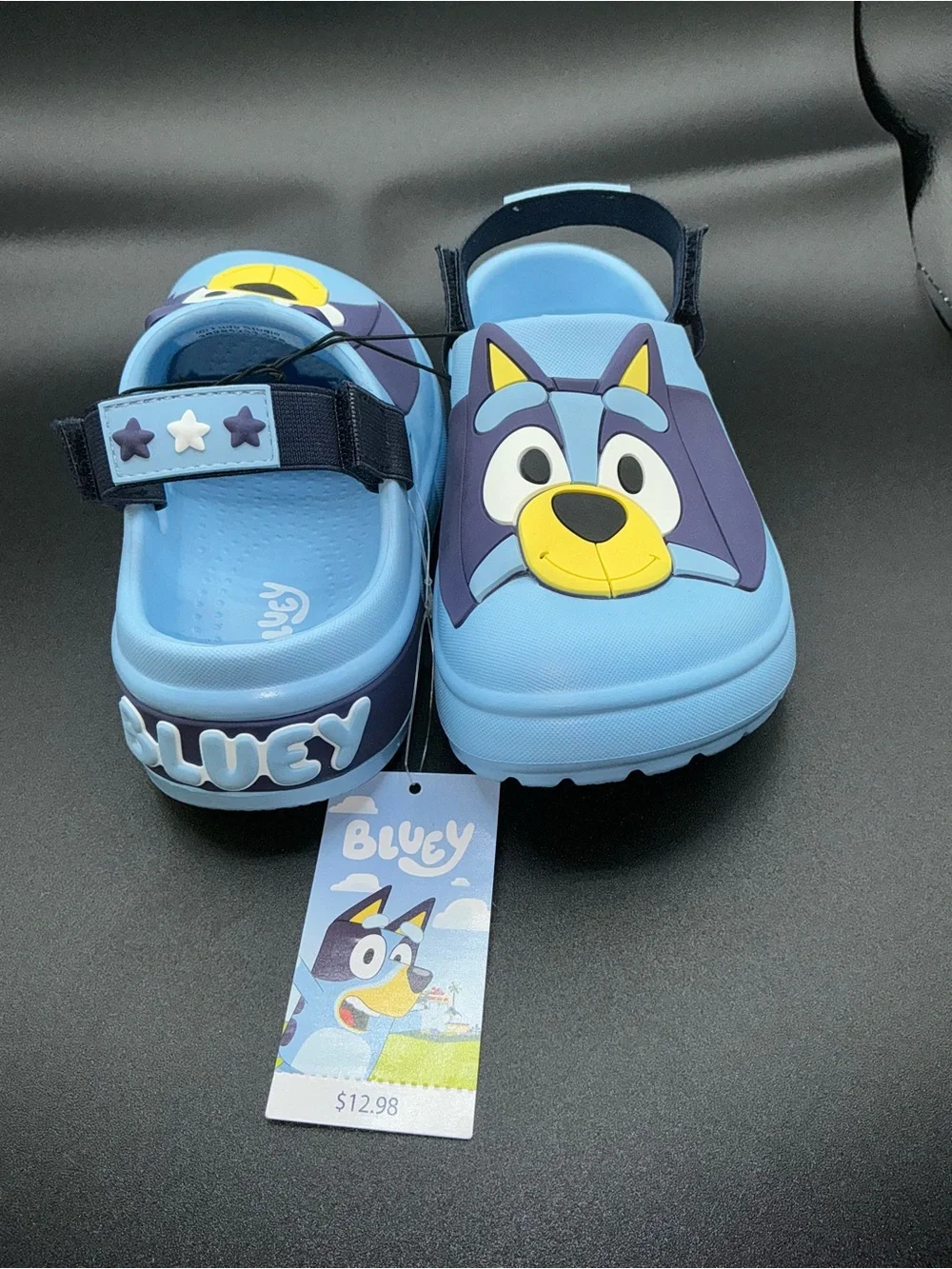 Disney Light Blue Kids Character Clog Sandals with Yellow Accent